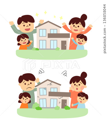 Some families are happy to see their house, while others are disappointed 136858044