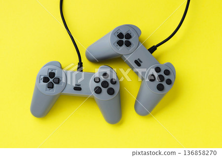 Video game console. Joysticks for console 136858270