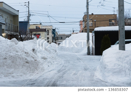 Residential areas where snow is not removed Residential areas where snow is not removed 136858307