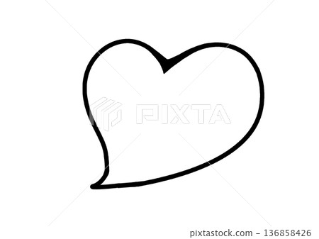 心形對話框（黑色） 136858426