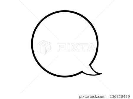 Round speech bubble 136858429