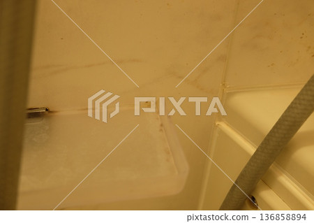 Mold in the bathroom corners Mold in the bathroom corners 136858894