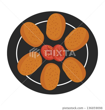 Spanish Tapas. Ham Croquettes. Ham croquettes Spanish Tapas. Ham Croquettes. Ham croquettes 136859098