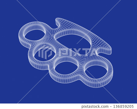 3D model of brass knuckles 136859205