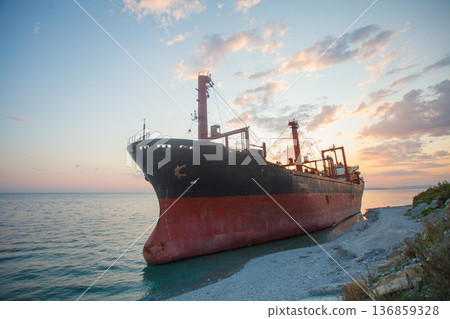 Stranded Bulk Ship Rio on Black Sea 136859328