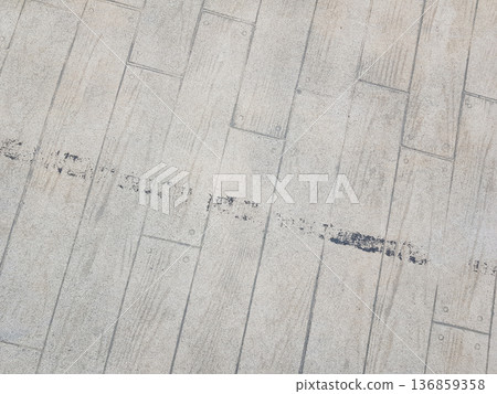 Black marks of braking tires on car wheels on the road Black marks of braking tires on car wheels on the road 136859358