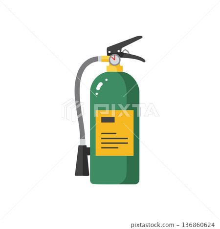 Fire extinguisher safety equipment vector design for emergency preparedness and fire protection awareness Fire extinguisher safety equipment vector design for emergency preparedness and fire protection awareness 136860624