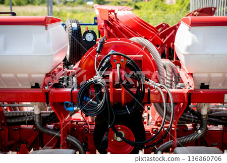 Modern agricultural machinery and equipment. Industrial details. 136860706