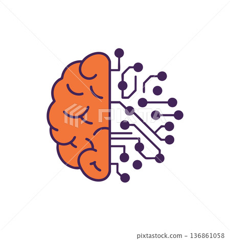 Brain with digital circuit connections representing artificial intelligence and neural networks technology design vector illustration Brain with digital circuit connections representing artificial intelligence and neural networks technology design vector illustration 136861058