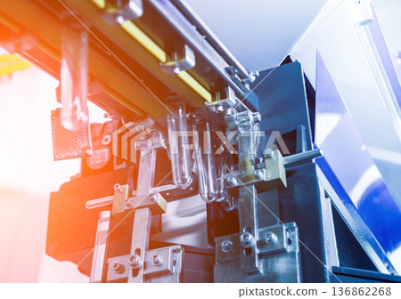 The plastic bottle blowing machine. PET preforms for blowing of plastic bottles 136862268