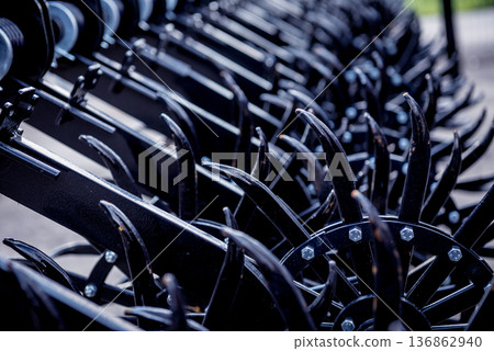 Modern agricultural machinery and equipment. Industrial details. 136862940
