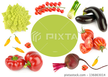 Variety of Fresh Autumn Harvest Vegetables on Rustic Wood Variety of Fresh Autumn Harvest Vegetables on Rustic Wood 136863014