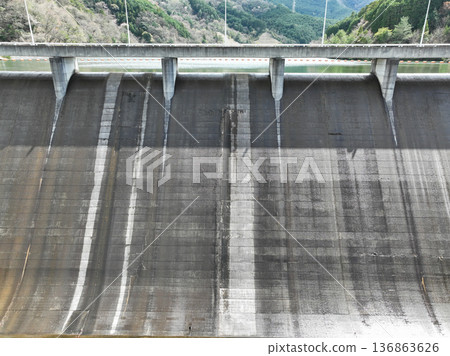 Scenery of Sako Dam, Toon City, Ehime Prefecture Scenery of Sako Dam, Toon City, Ehime Prefecture 136863626