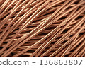 Bare copper wire close up 136863807