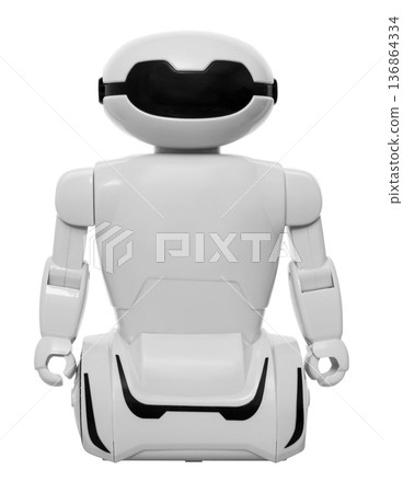 Toy robot, a children's toy, on a white background in isolation Toy robot, a children's toy, on a white background in isolation 136864334