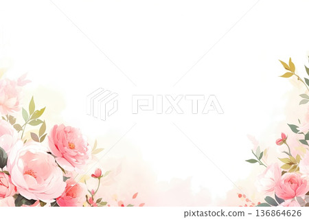 Flower frame with flowers Flower frame with flowers 136864626
