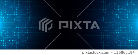 Circuit board background for web banner. Circuit board background for web banner. 136865194