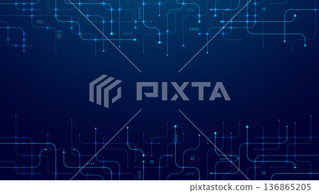 Futuristic circuit board design with flowing blue gradients Futuristic circuit board design with flowing blue gradients 136865205