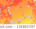 Decorative Ebru marbling texture for abstract background design 136865397