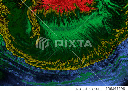 Decorative Ebru marbling texture for abstract background design 136865398