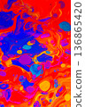 Abstract marbling art patterns as colorful background 136865420