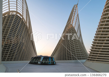 Abu Dhabi, United Arab Emirates, Saadiyat Cultural District in the UAE capital Abu Dhabi, United Arab Emirates, Saadiyat Cultural District in the UAE capital 136866270