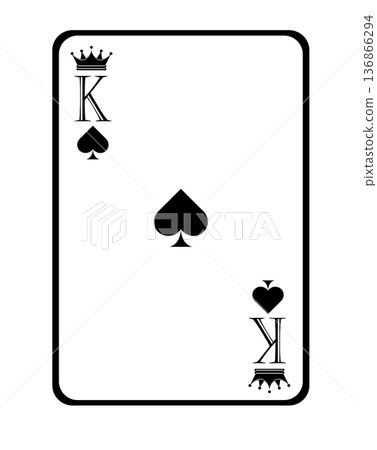 Playing card king Space in illustrator 136866294