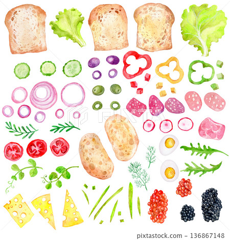 Sandwich builder for healthy eating Sandwich builder for healthy eating 136867148