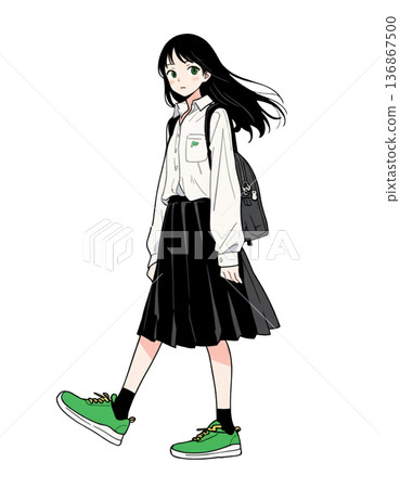 女孩去上學 136867500