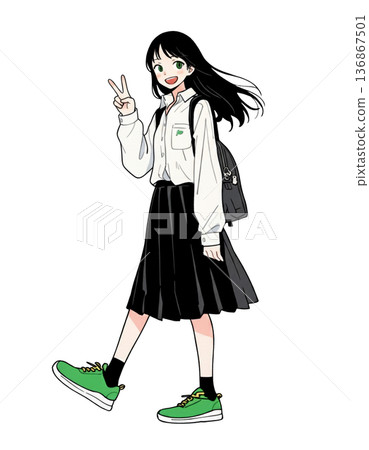 女孩去上學 女孩去上學 136867501