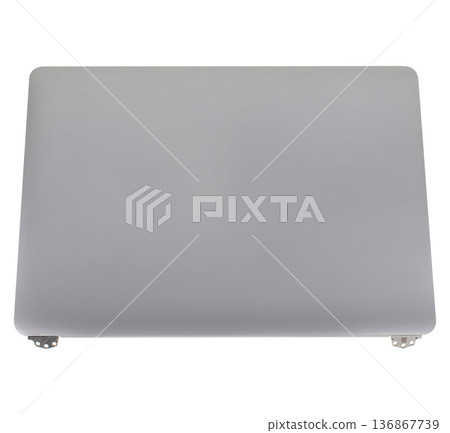 case parts for a laptop, a spare part for a computer, on a white background in isolation 136867739