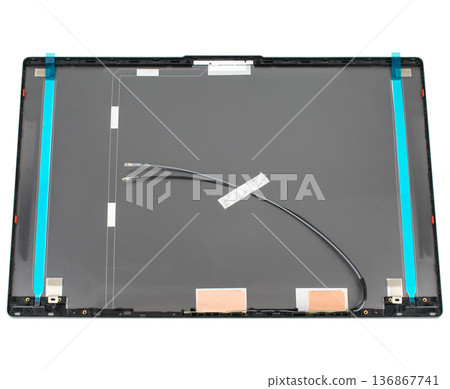 case parts for a laptop, a spare part for a computer, on a white background in isolation 136867741