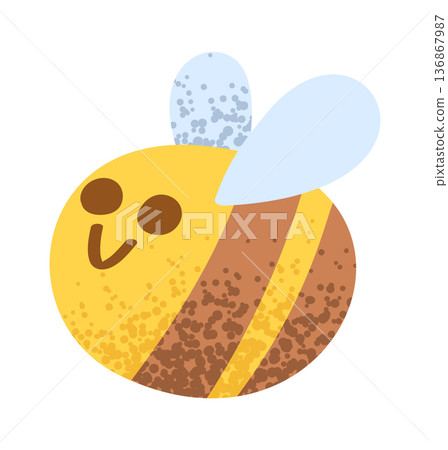 Cute bee Earth Day symbol 136867987