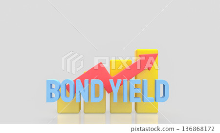Rising Bond Yield Financial Growth Concept with Upward Arrow 3d render. Rising Bond Yield Financial Growth Concept with Upward Arrow 3d render. 136868172
