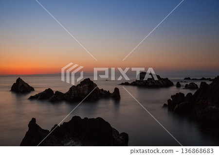 Evening view of Arasaki Coast, Yokosuka City, Kanagawa Prefecture Evening view of Arasaki Coast, Yokosuka City, Kanagawa Prefecture 136868683