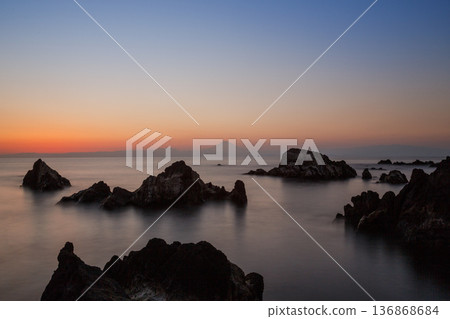 Evening view of Arasaki Coast, Yokosuka City, Kanagawa Prefecture Evening view of Arasaki Coast, Yokosuka City, Kanagawa Prefecture 136868684