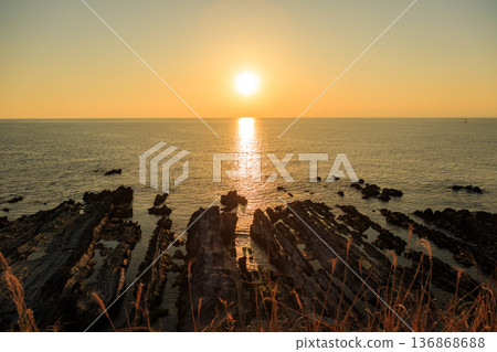 Evening view of Arasaki Coast, Yokosuka City, Kanagawa Prefecture Evening view of Arasaki Coast, Yokosuka City, Kanagawa Prefecture 136868688