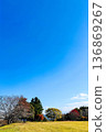 A beautiful autumn sky with gradations 136869267