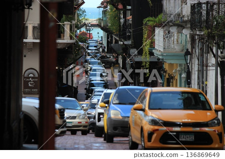 Panama City's old town and modern skyscrapers coexist in this Central American metropolis. Panama City's old town and modern skyscrapers coexist in this Central American metropolis. 136869649
