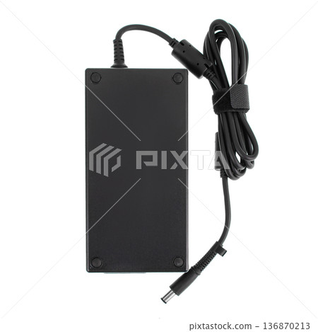 laptop power adapter, isolated on white background laptop power adapter, isolated on white background 136870213