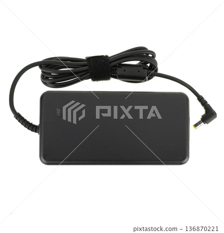 laptop power adapter, laptop accessory, isolated on white background laptop power adapter, laptop accessory, isolated on white background 136870221