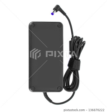 laptop power adapter, laptop accessory, isolated on white background laptop power adapter, laptop accessory, isolated on white background 136870222