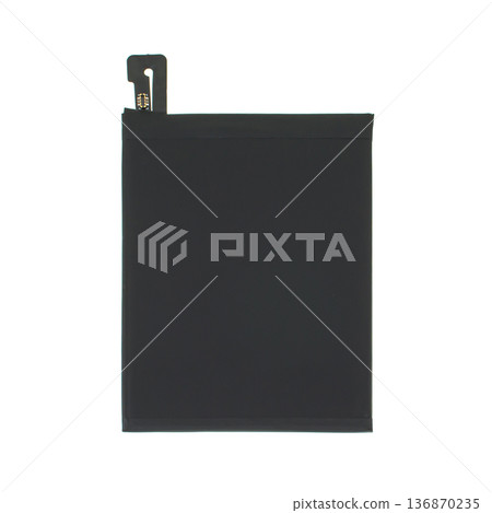 battery for phone, spare part for phone, on white background battery for phone, spare part for phone, on white background 136870235