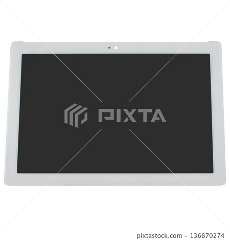 Screen for a tablet, a spare part for a tablet, on a white background 136870274