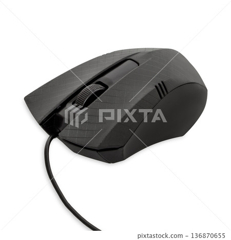 manipulator, computer mouse, on a white background with a shadow 136870655