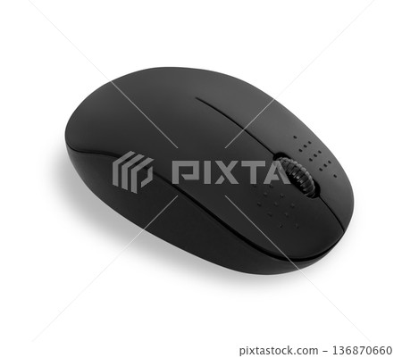 manipulator, computer mouse, on a white background with a shadow 136870660