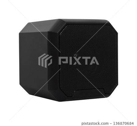 acoustic system, speakers for a computer, on a white background acoustic system, speakers for a computer, on a white background 136870684