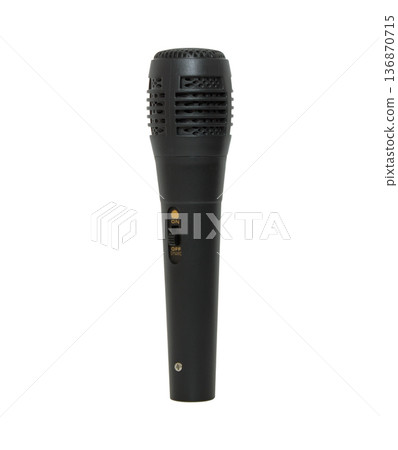 audio microphone for karaoke, on a white background in isolation 136870715