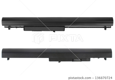 laptop battery, laptop spare part, isolated on white background 136870724