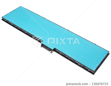 laptop battery, laptop spare part, isolated on white background laptop battery, laptop spare part, isolated on white background 136870725